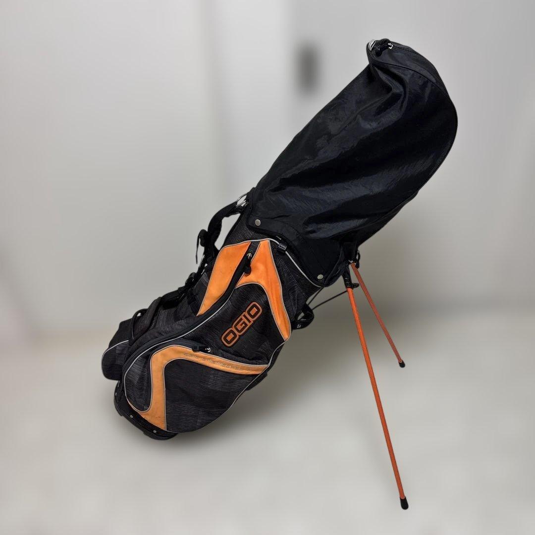 オジオ OIDO スタンドキャディバッグ ブラック・オレンジ 9.5インチ