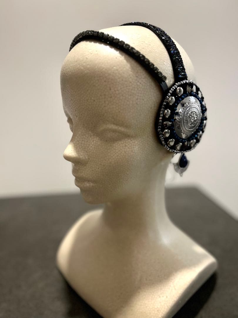 【再値下げ】ヘッドドレス トライバルフュージョン | シルバー×ブルー