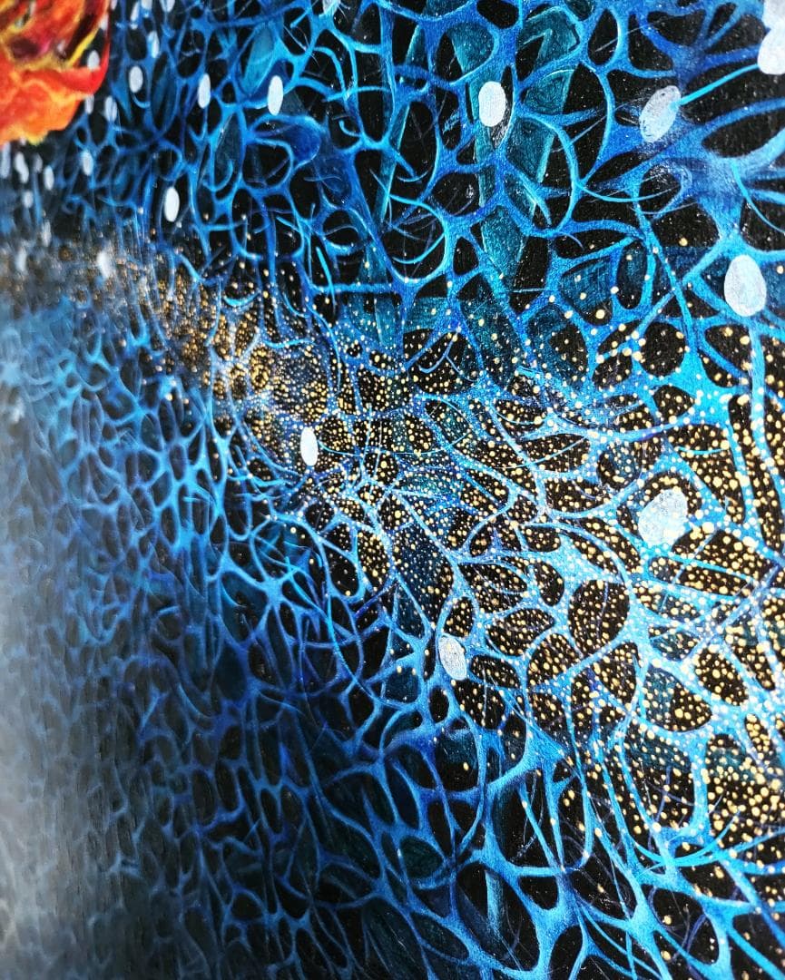 グロリオサ・リリー / モダン画 キャンバス 91×117㎝ F50 原画限り