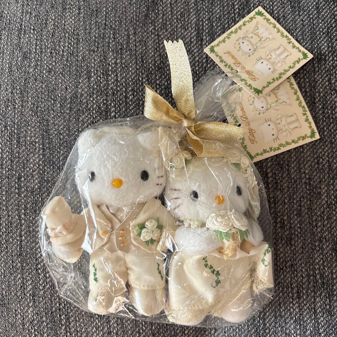 ハローキティ ウェディングマスコットホルダー 2体セット