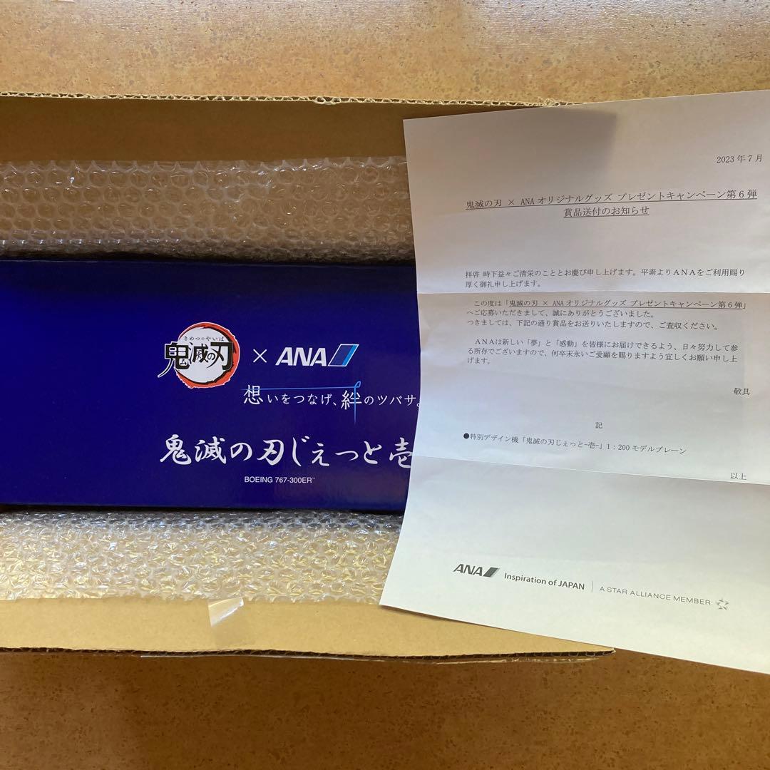 鬼滅の刃×ANA 特別デザイン機　鬼滅の刃じえっと-壱- モデルプレーン
