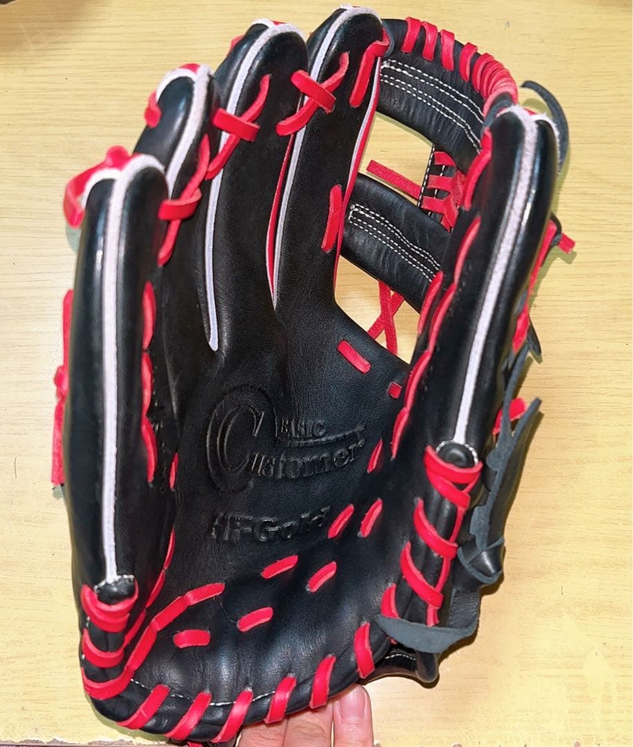 カスタマー 軟式グローブ KFG-2 黒/赤