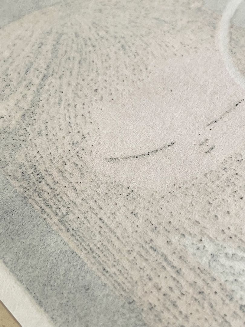 河野薫 版画 赤いローソク 額寸約縦27.5cm× 横22.5cm