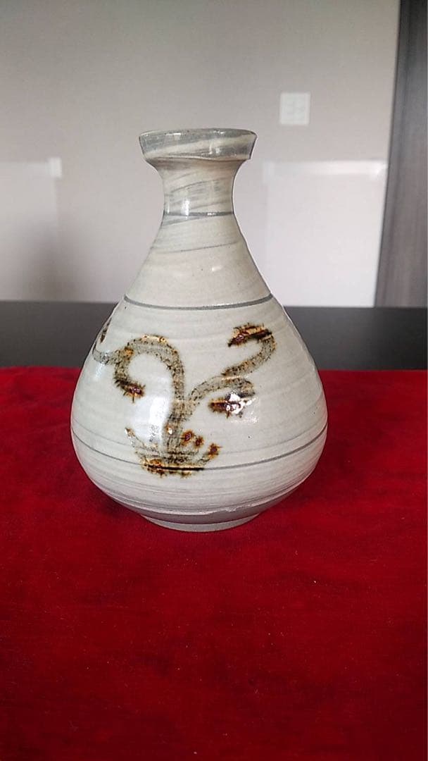 李朝 朝鮮美術 韓国美術　鶏龍山徳利 高麗 刷目 茶道具　古美術　酒器