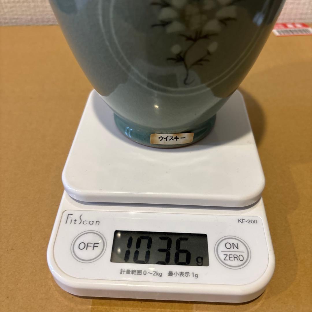 ニッカ ウイスキー　特選 高麗青磁 雲鶴草花文様 象嵌ボトル　陶器　未開封