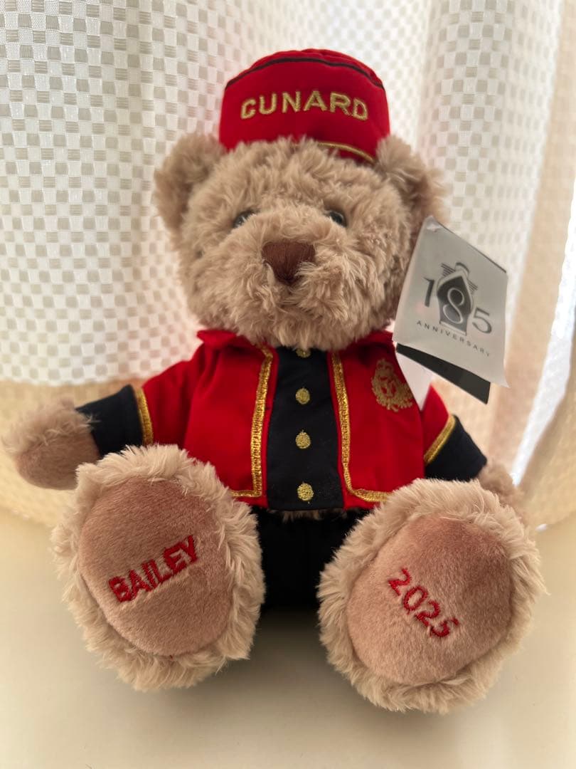 テディベア　クイーンエリザベス号　キュナード社185周年記念