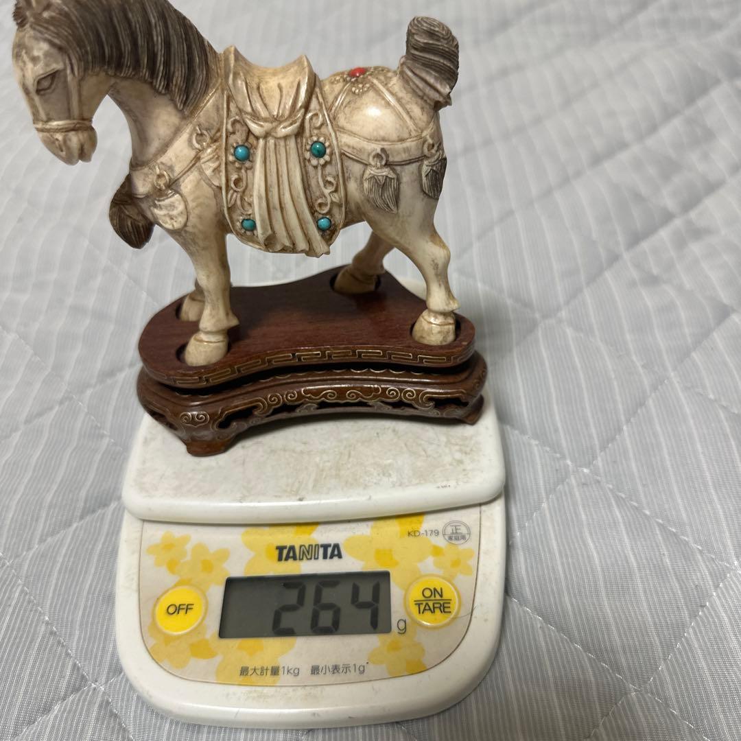 美品　馬　緑松石象嵌　装飾細密彫刻　縁起物　置物　時代物　古玩骨董品アンティーク