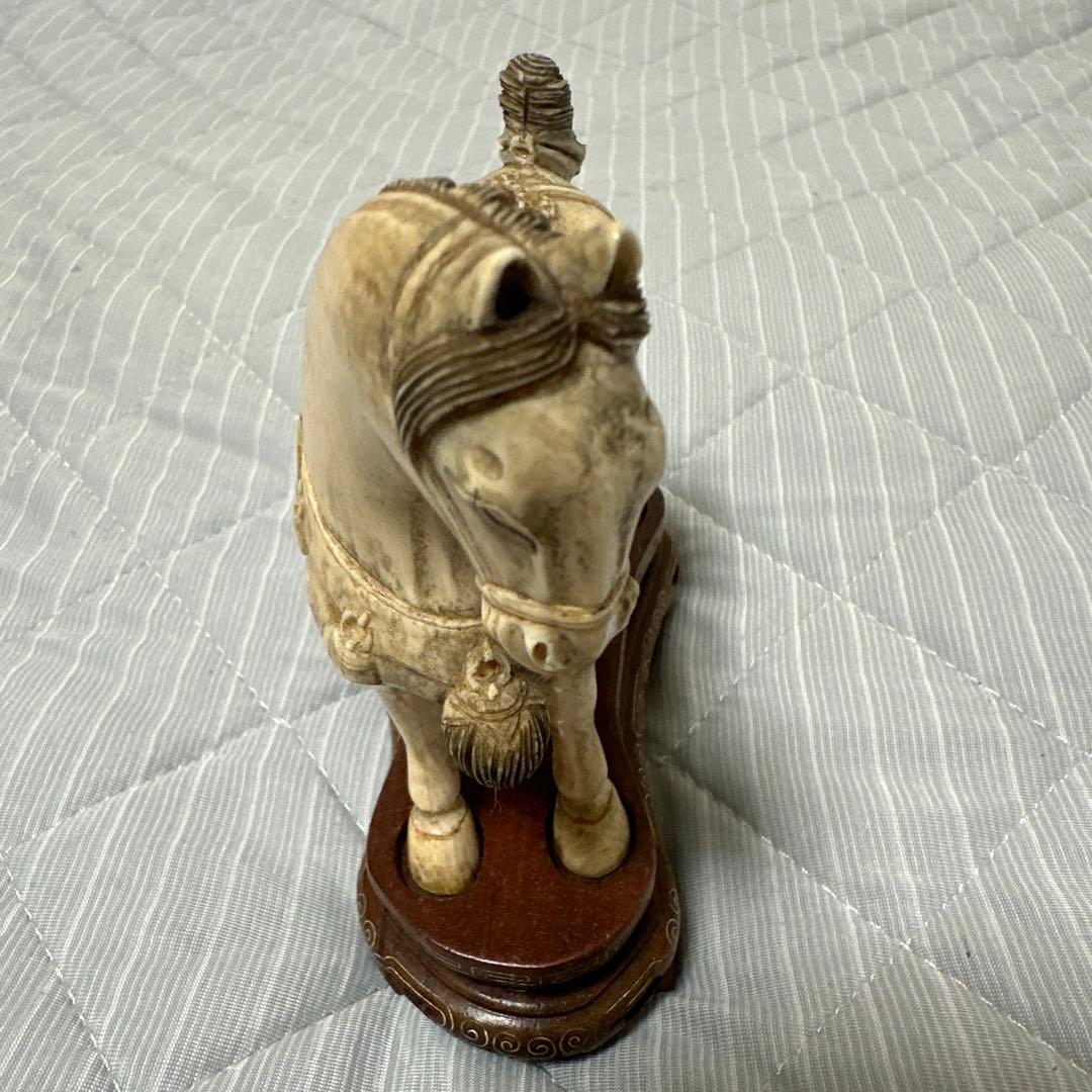 美品　馬　緑松石象嵌　装飾細密彫刻　縁起物　置物　時代物　古玩骨董品アンティーク