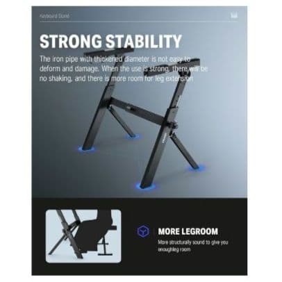 Donner DKS-100 電子キーボード/ピアノ スタンドZ型