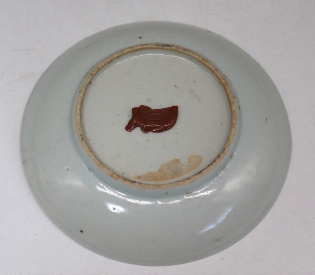 中国　清時代　粉彩　人物紋小皿　送料込み1014