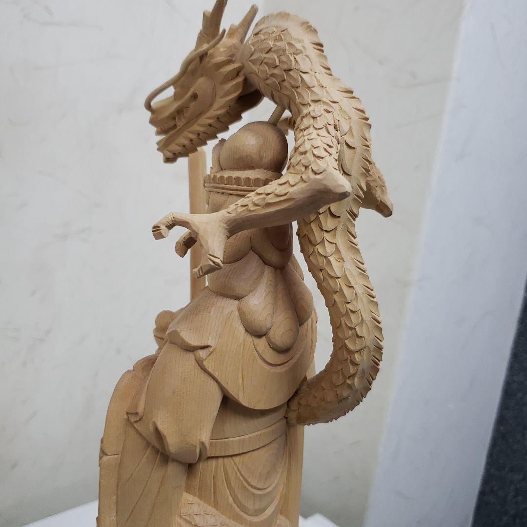 Ｂフライデー蔵出し特価中希少仏像★柘植 白山大権現7寸立白山妙理権現 約38cm