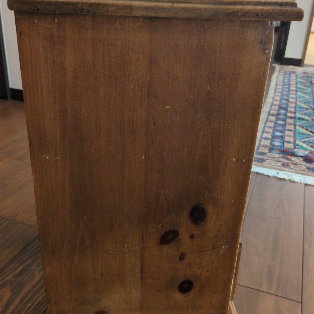 木製チェスト 4段 引き出し付き アンティーク