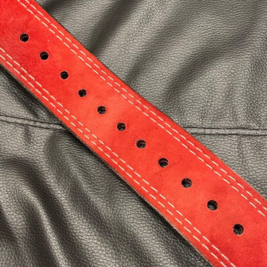 タイタン トレーニングベルト パワーベルト ロングホーン レッド