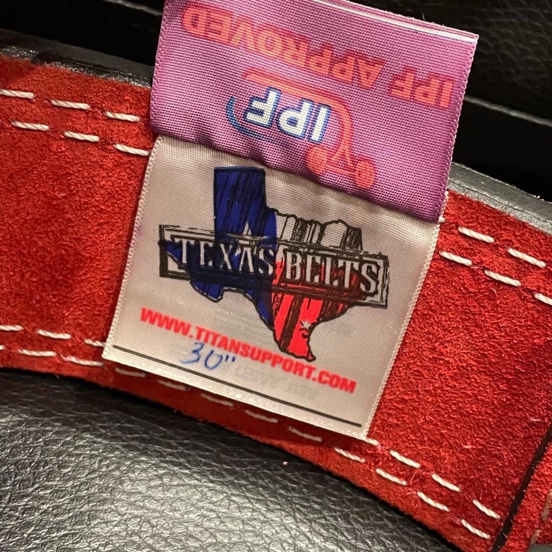 タイタン トレーニングベルト パワーベルト ロングホーン レッド