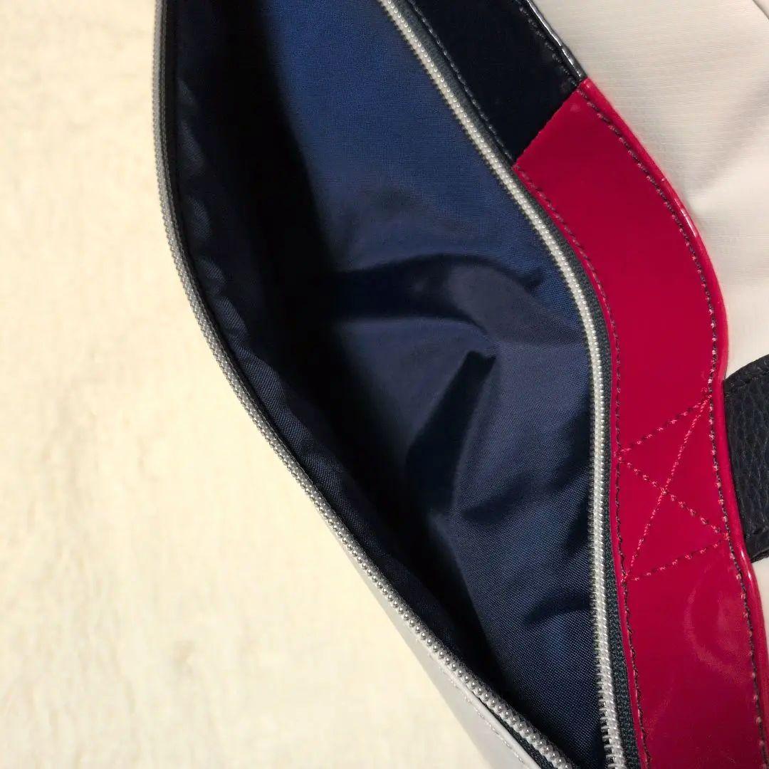 美品♡トミーヒルフィガーゴルフ ロッカーバック レザー エナメル トートバッグ