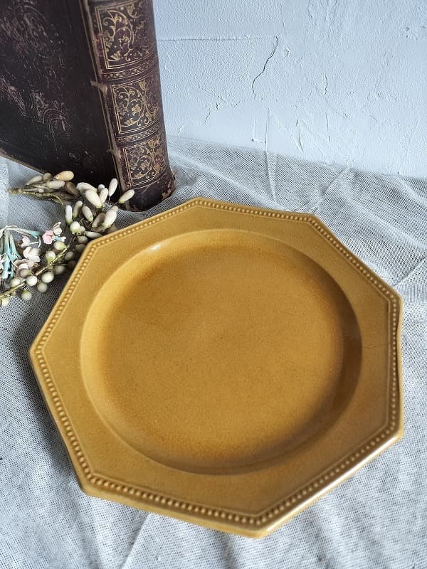 フランス アンティーク ピション オクトゴナル 陶器 皿