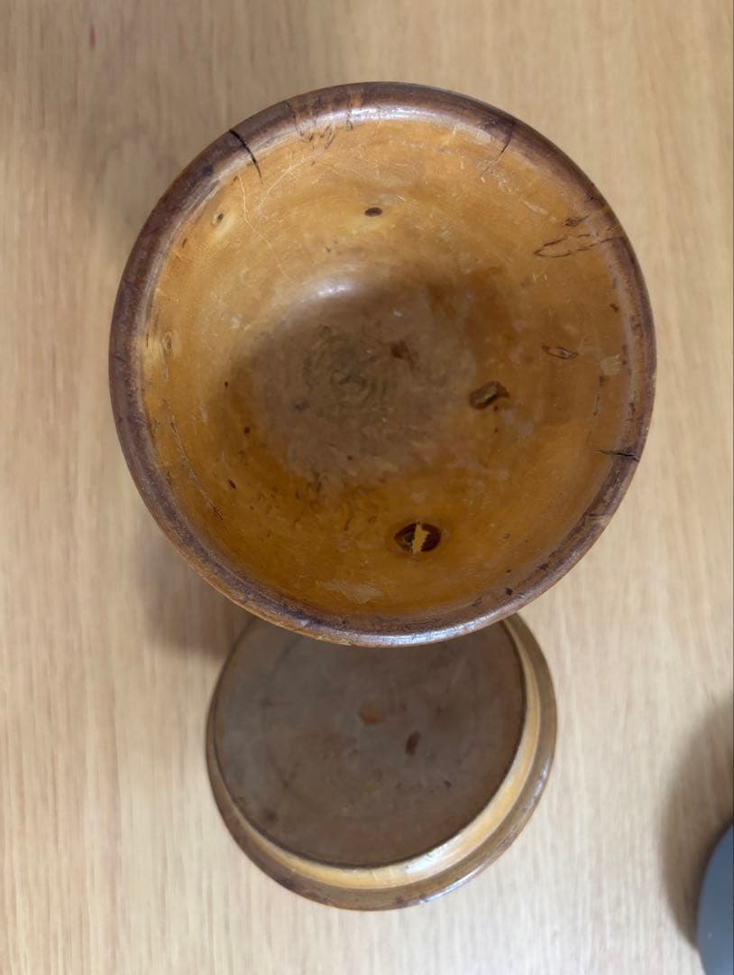 木製 蓋付き容器 ストライプデザイン