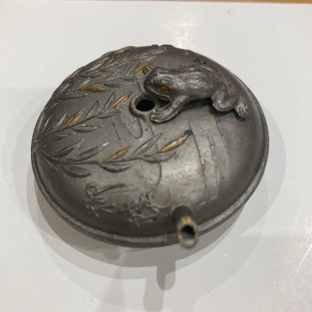 書道　水滴　アンティーク　柳蛙　ヴィンテージ　戦前