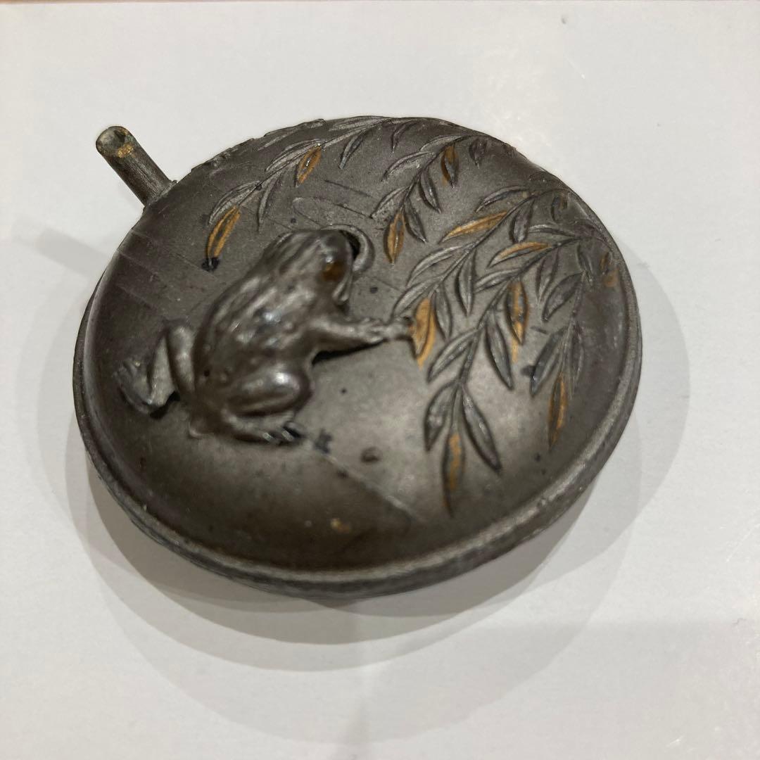 書道　水滴　アンティーク　柳蛙　ヴィンテージ　戦前