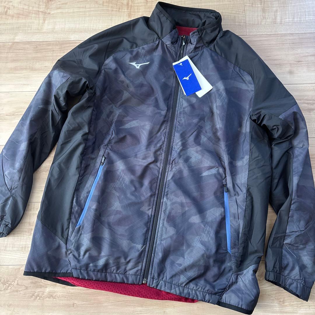新品　ミズノ　メンズ　ブレスサーモ　軽量　あったか　ブラック　黒　スポーツ　L