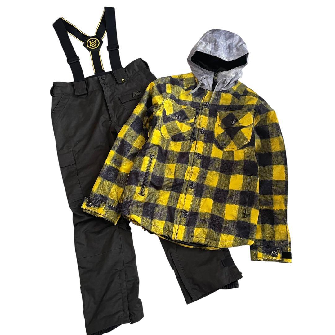 バートン アナログ　スノボー　ウェア　L イエロー ブラック　セットアップ　上下