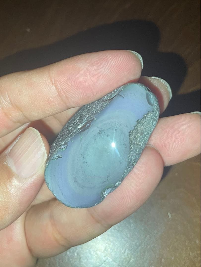 研磨品　十勝石玲瓏　パステルピンクベース　レインボーオブシディアン　透明度最強