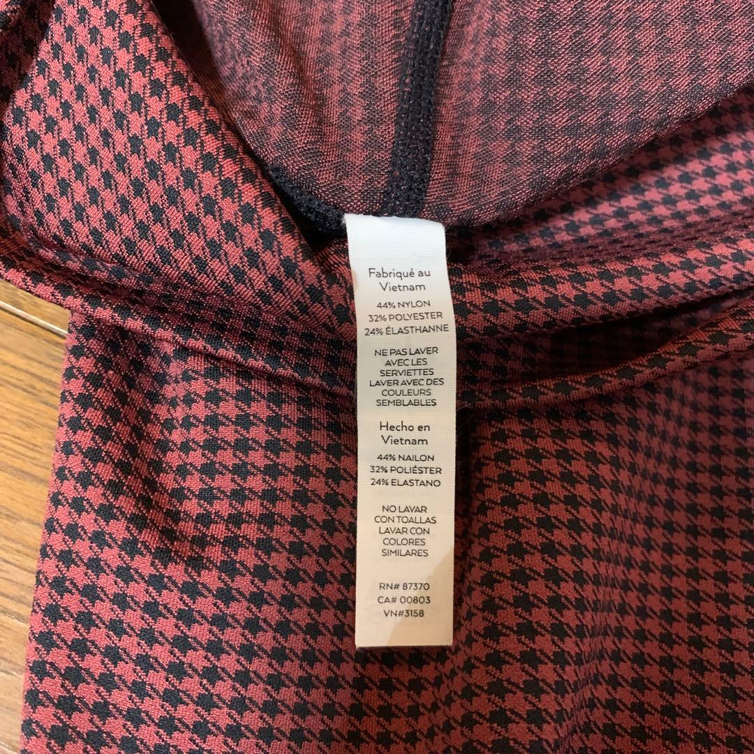 【美品】alo赤黒千鳥格子柄　ハイウエスト ヨガパンツ S size 正規品