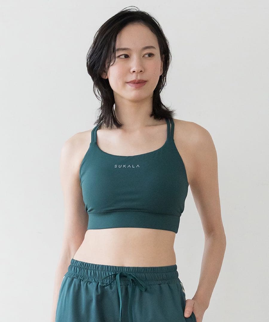 【SUKALA】ブラトップ付きラインクロップドTee サイズL L 【新品】完売