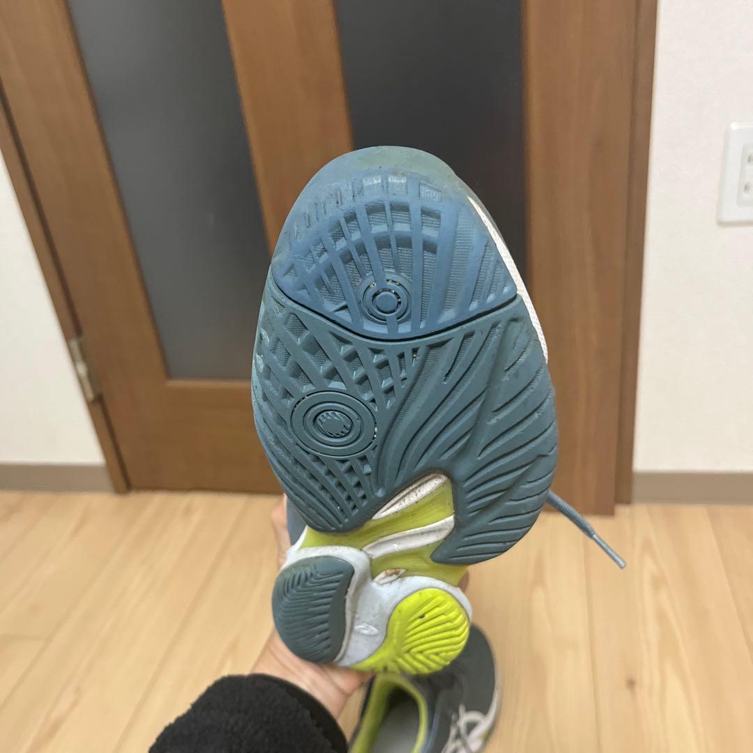 ASICS テニス用シューズ グレー/イエロー