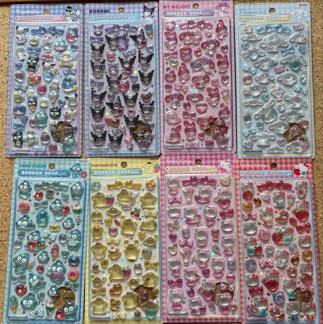 【正規品】サンリオ　ボンボンドロップ シール 8枚セット