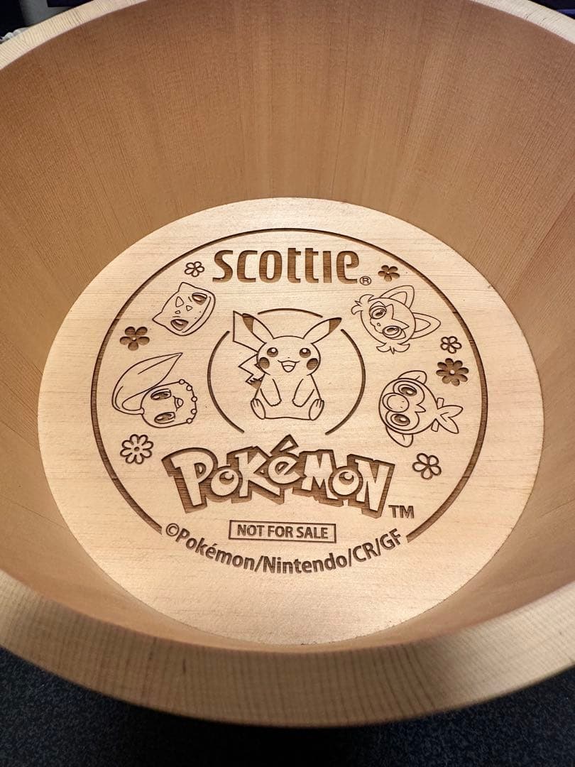 ポケモン ヒノキの風呂桶 スコッティオリジナルグッズ (非売品)