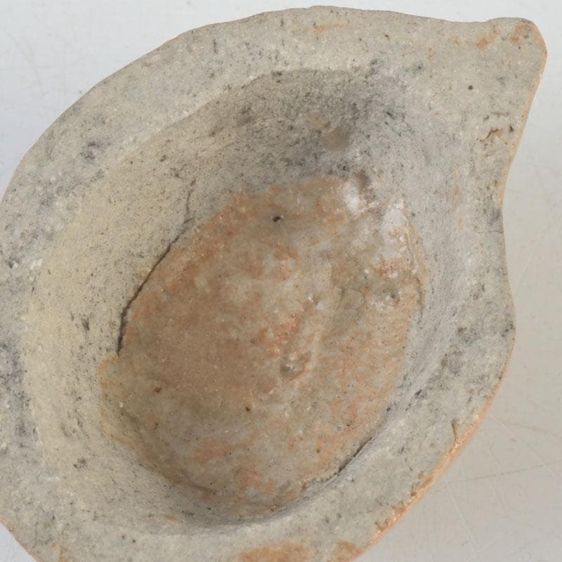 茶道具　志野焼　桃香合　時代箱付　V　9868