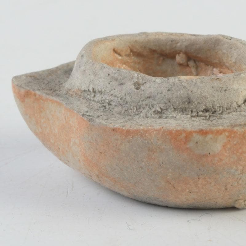 茶道具　志野焼　桃香合　時代箱付　V　9868