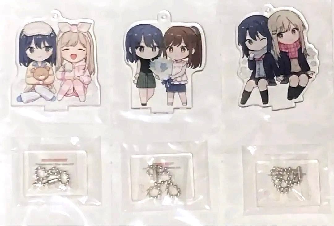 安達としまむら 非売品 台座付きアクリルキーホルダー 3種セット