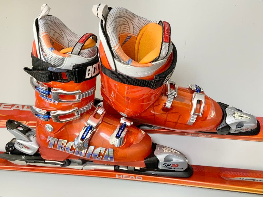 カービングスキー 4点セット　HEAD 板156cm／靴27.5cm