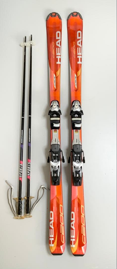 カービングスキー 4点セット　HEAD 板156cm／靴27.5cm