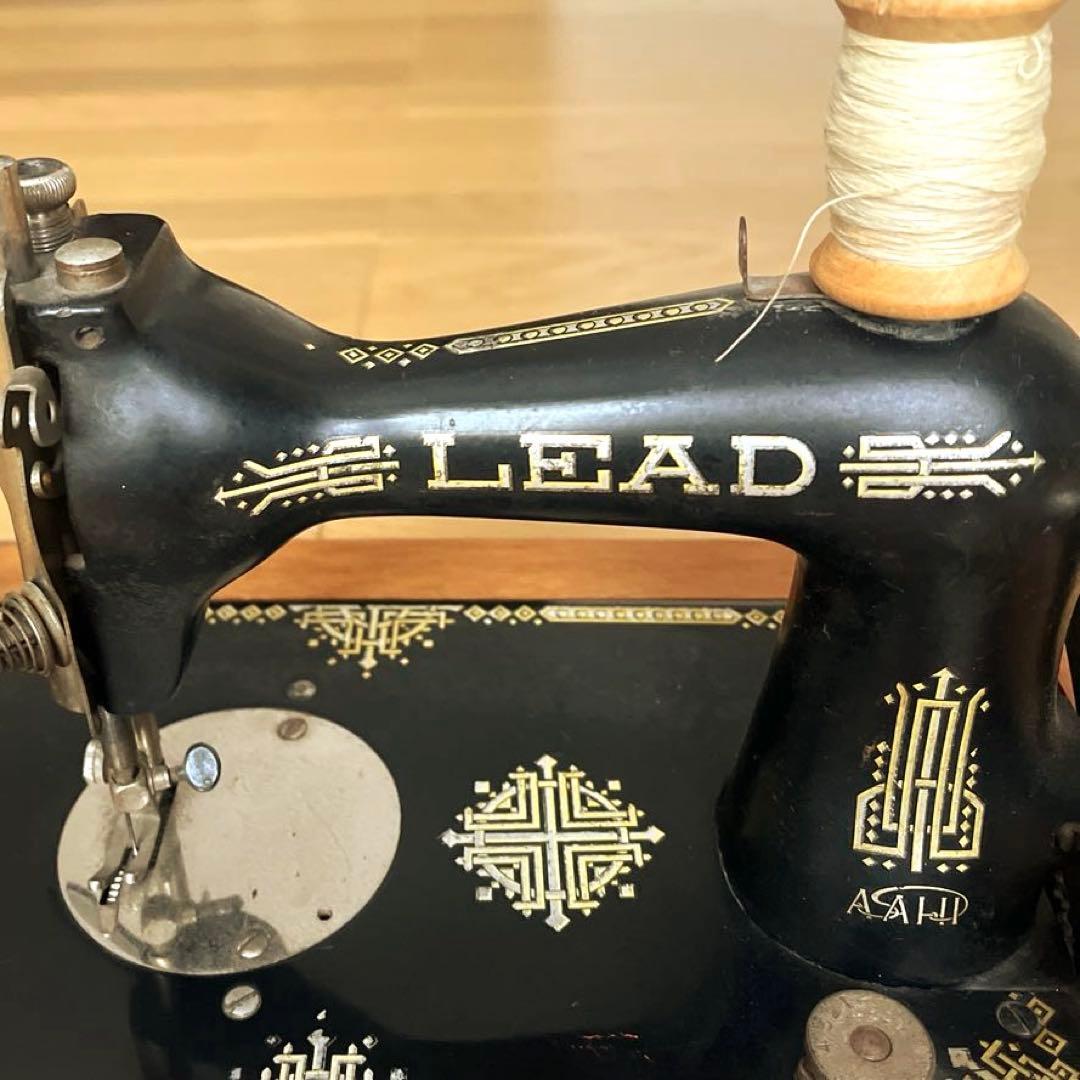 古道具　アンティーク　手回しミシン　LEAD インテリア