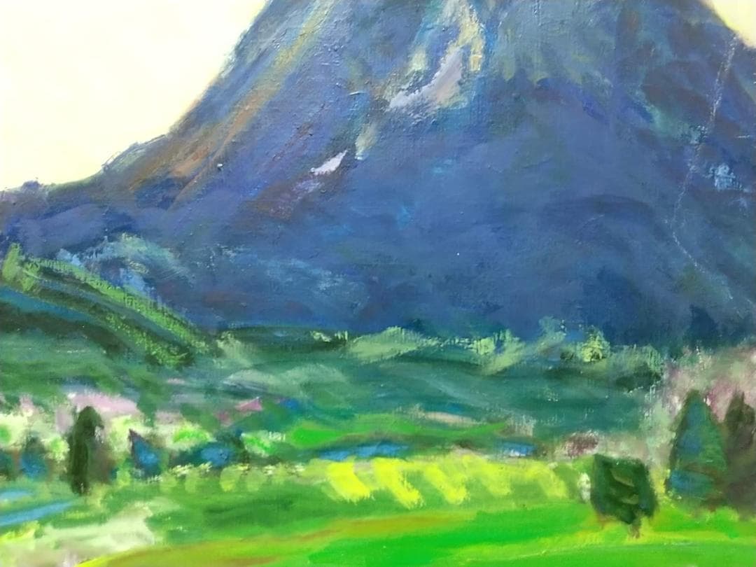 「富士と大沢崩れ」F8 油絵 絵画 油彩画 風景画 アート 富士山