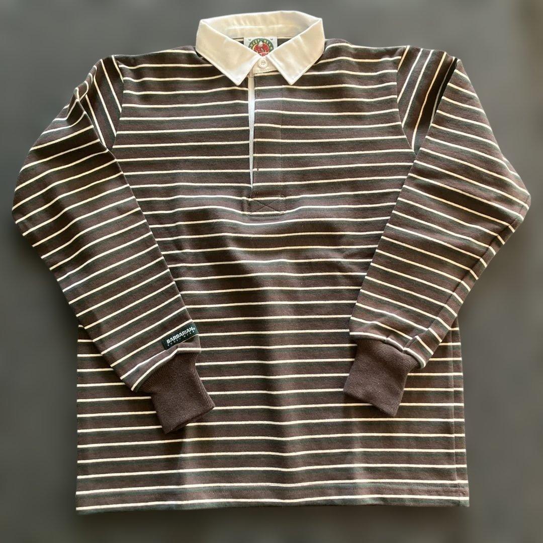 D*i様 BARBARIAN 未使用品　茶　ストライプ ラガーシャツ　カナダ製