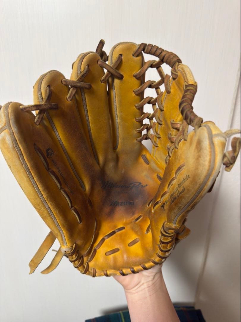 ミズノプロ硬式用グローブ イエロー左用