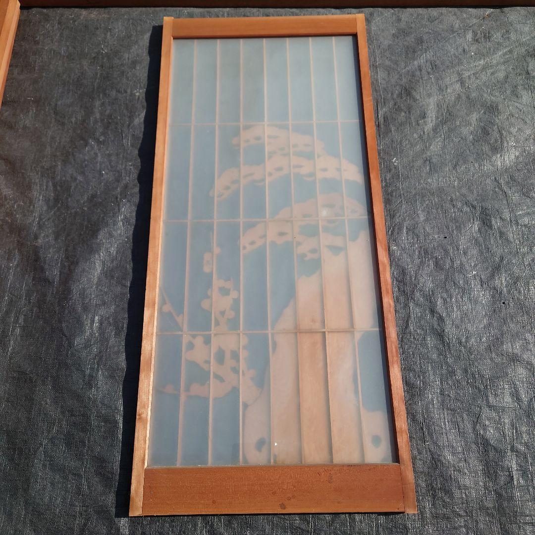 木製腰つき彫刻書院ガラスパネル付