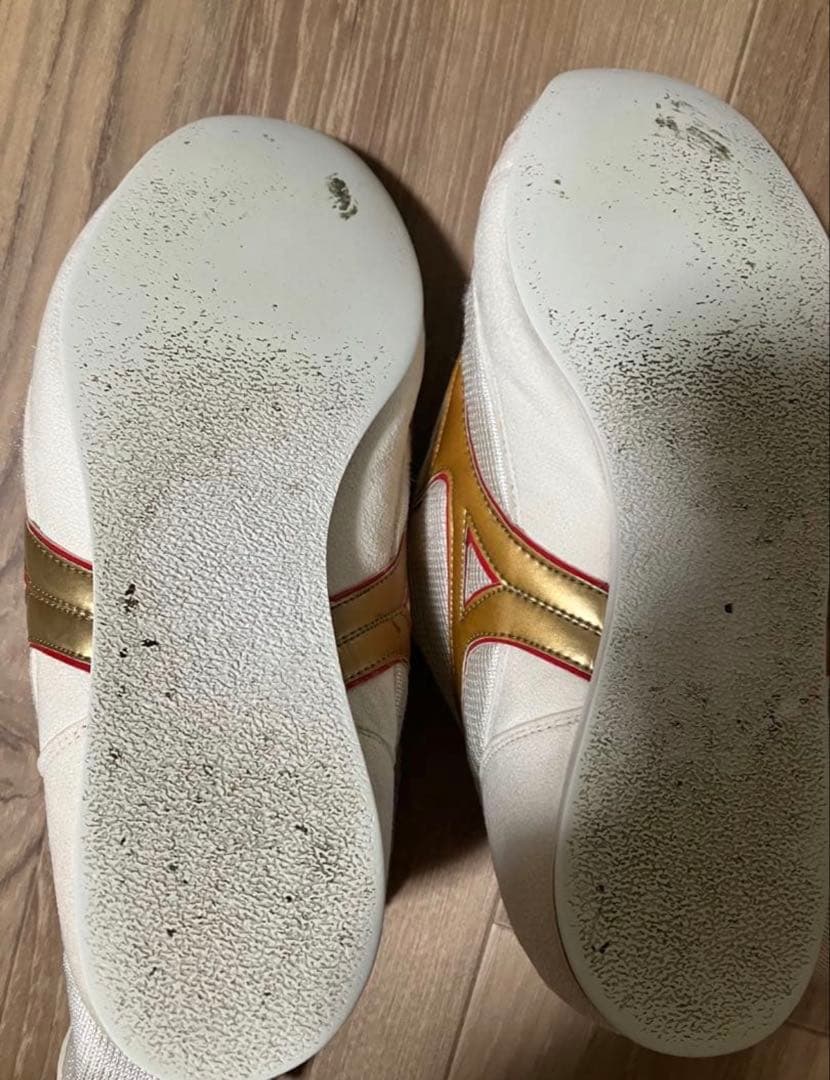 Mizuno ボクシングシューズ ホワイト/ゴールド　27cm