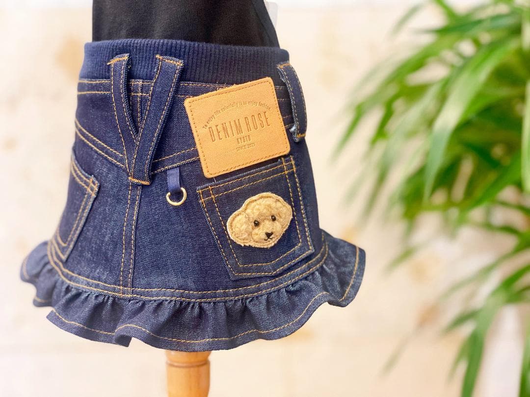 DENIM ROSE ワッペンデニムスカート