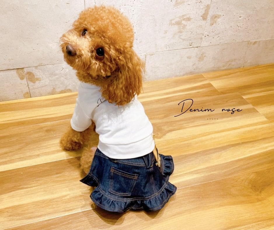 DENIM ROSE ワッペンデニムスカート