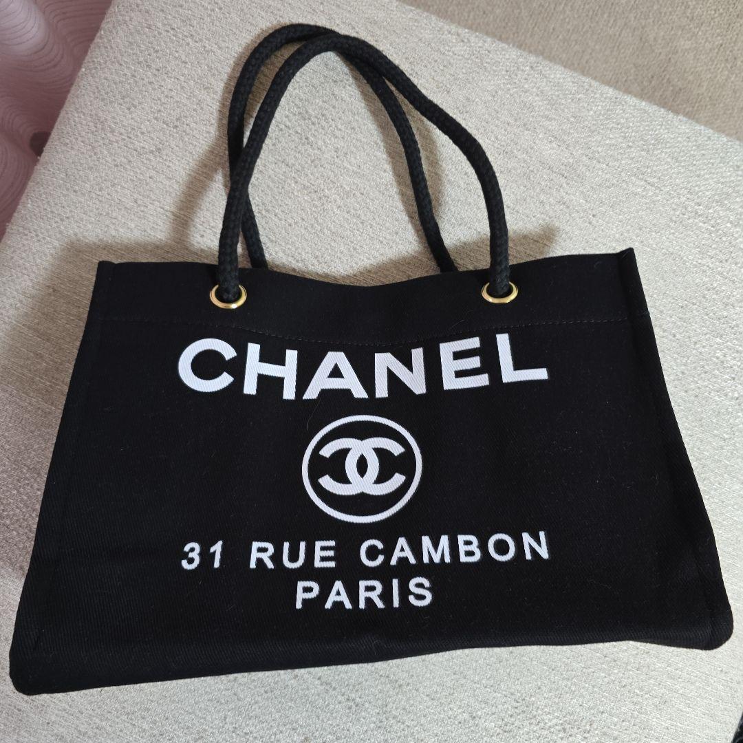 CHANEL キャンバス トートバッグ 黒【非売品】