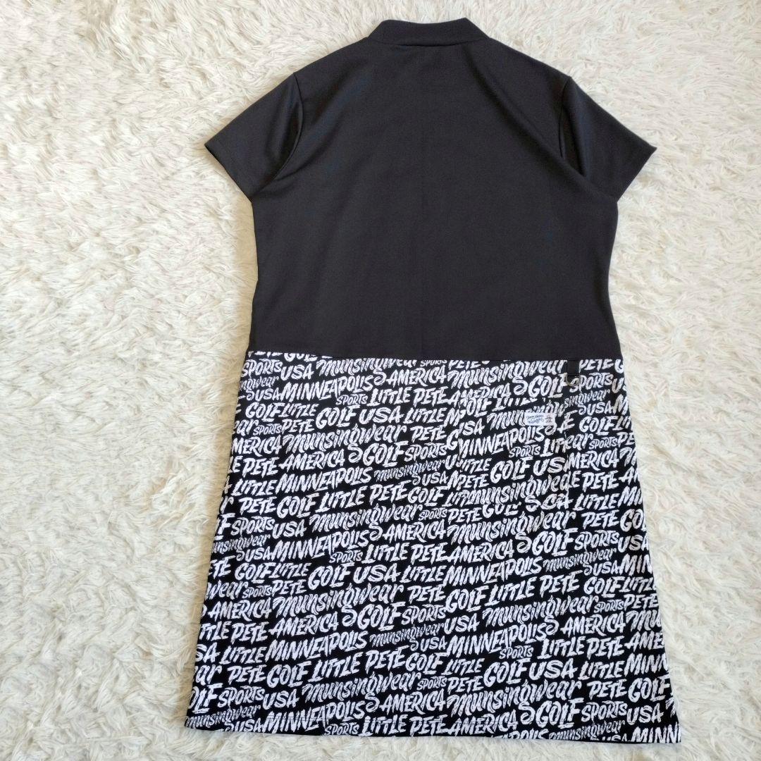 極美品✨マンシングウェア　希少 3L　ENVOYプリントワンピース　モックネック