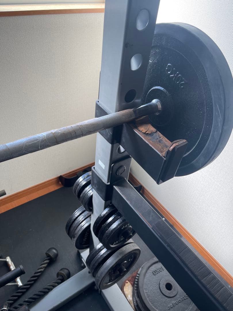 パワーラックHPMラットオプションセット/バーベル&プレート100kgセット