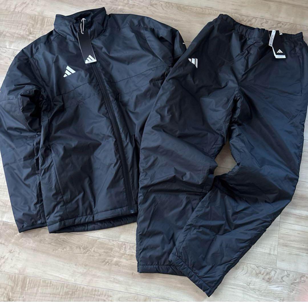 新品　アディダス　メンズ　中綿ウィンドブレーカー　上下セットアップ　黒　XL