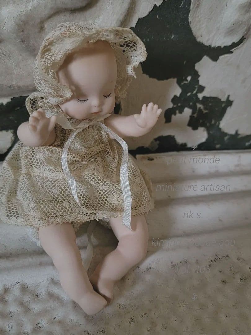 フランスアンティーク　ビスクドール　ミニョネットbebe　ベベドール　ねんね