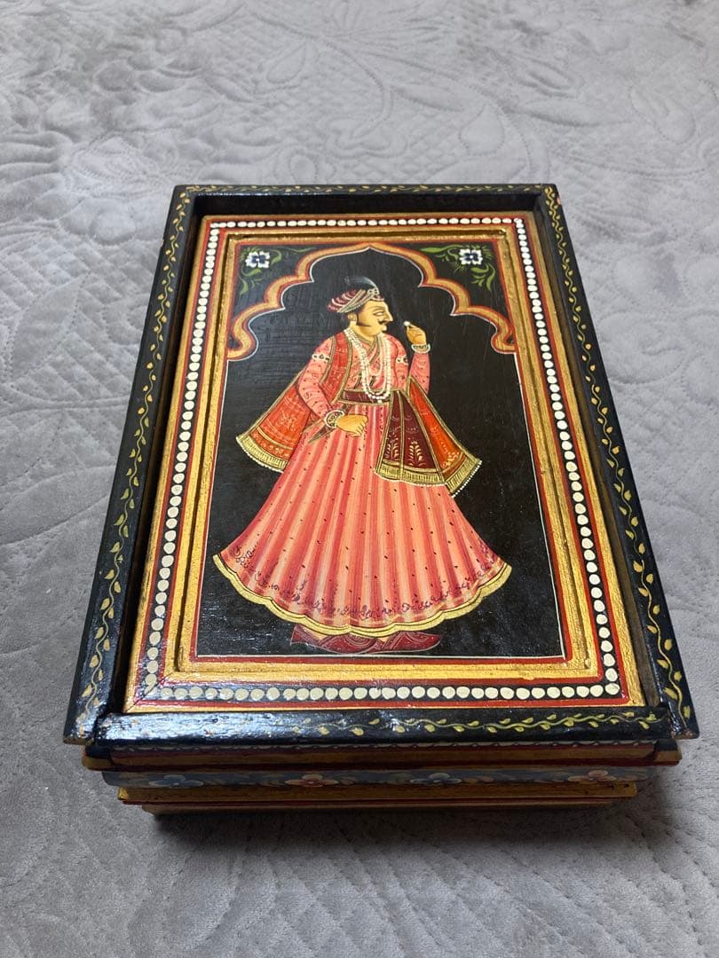 インド　ラジャスタン木箱　ヴィンテージ